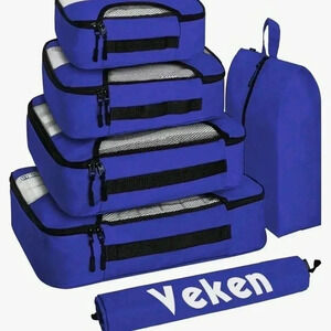 Veken 6 piece packing cubes for suitcases, travel Organizer Bags